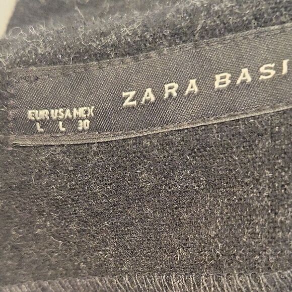 Zara Black WOOL Midi Dress - Picture 6 of 7
